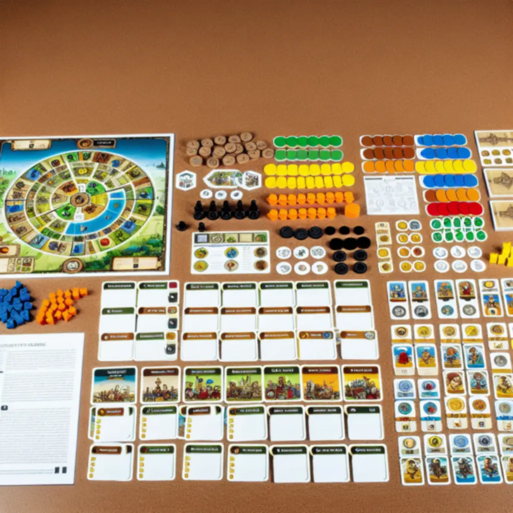 Elementy gry i przykładowe rozłożenie – różne układy zapewniają regrywalność