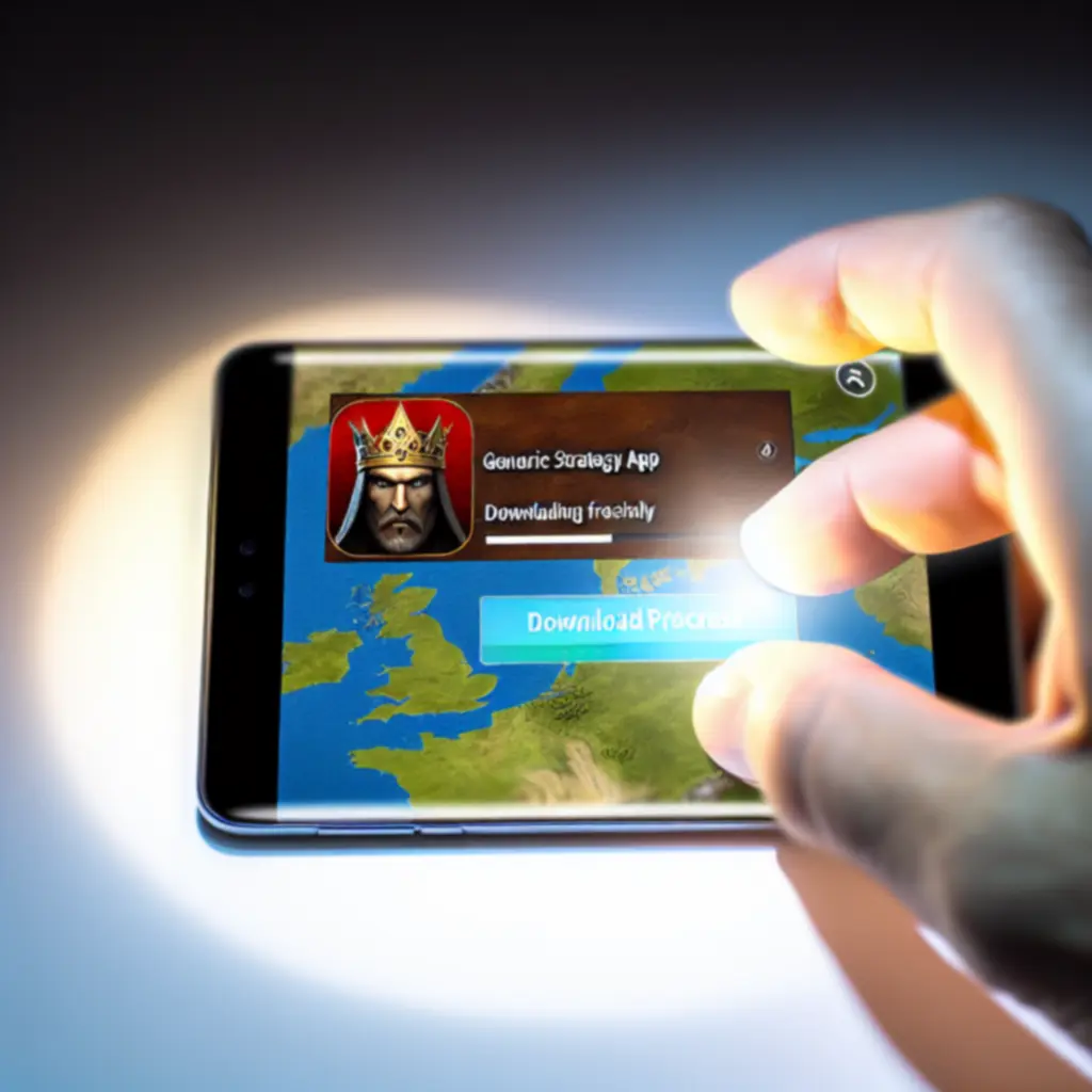 Ilustracja kroków pobierania na urządzeniu mobilnym