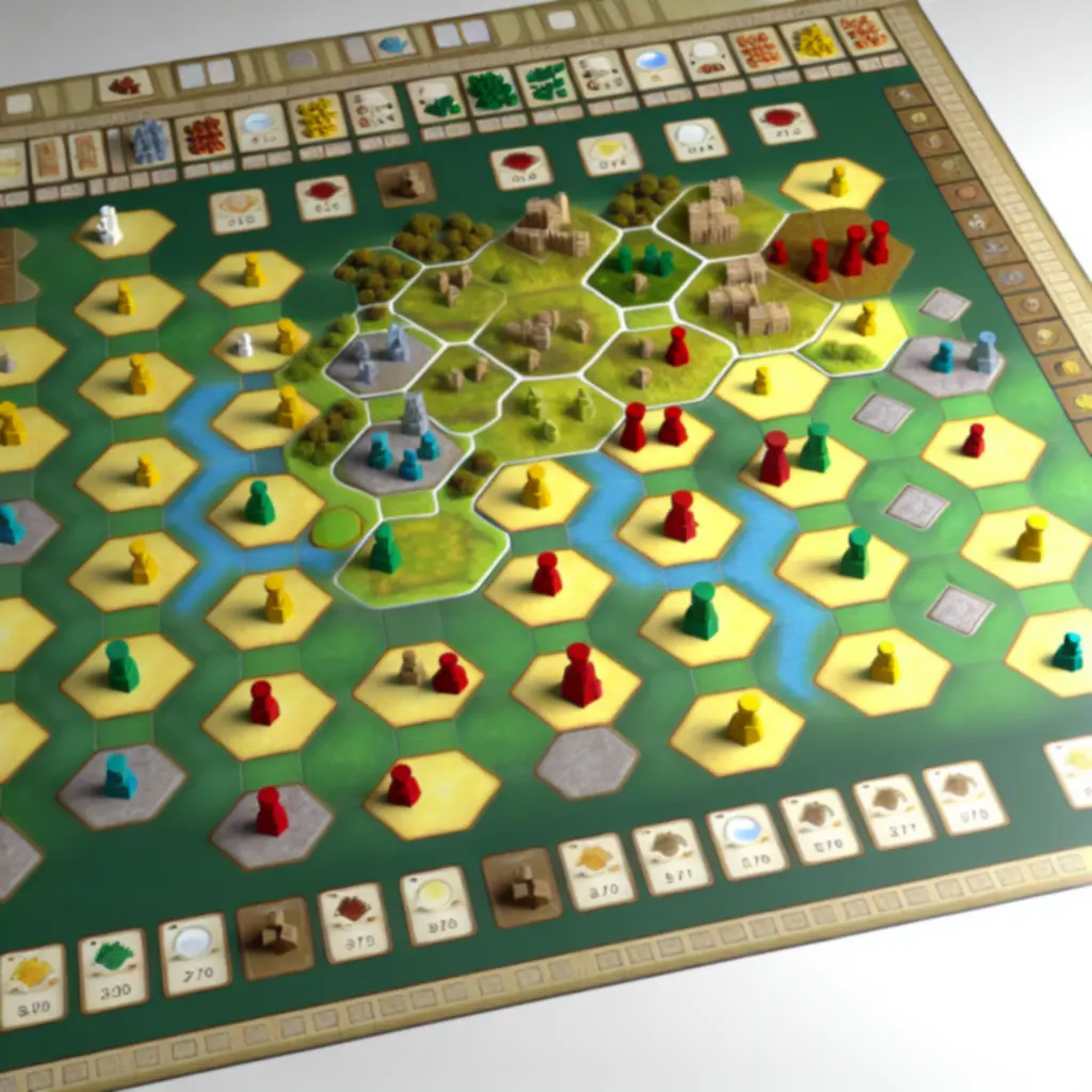 Kontrola kluczowych regionów na mapie w Eight Minute Empire